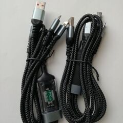 3in1 マルチUSB高速充電ケーブル 　1.2m×2本の画像