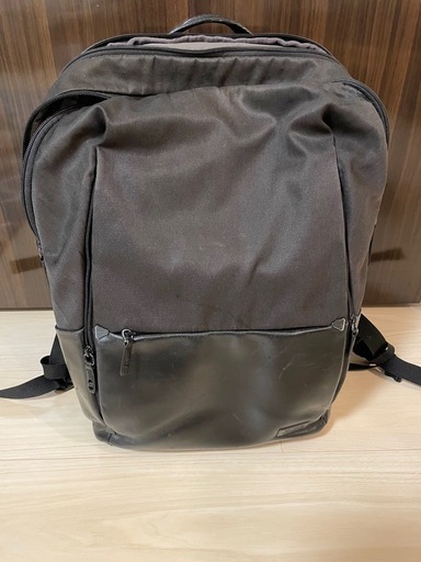 TUMI メンズ 一部レザー ビジネスバックパック