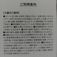 西武園ゆうえんち　チケット　引換券　2枚セットの画像