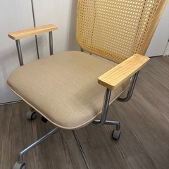 LOWYA　ラタン調デスクチェアの画像