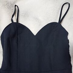 ♠　Dazy  キャミソールワンピース　ソリッド キャミドレス タンクトップ ワンピース  夏服　黒　レディースの画像