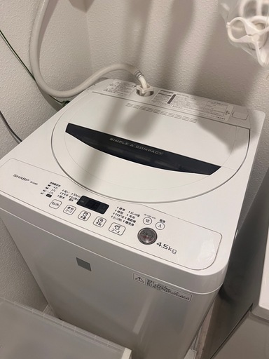 ✨配達設置込み✨大阪付近❗️【2018年製】洗濯機 4.5Kg 洗濯機縦型SHARP (2) 大国町の生活家電《洗濯機》の中古