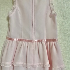 女の子 ベビー 可愛い ピンクリボンドレス 100cmの画像