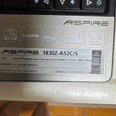 Acer Aspire 1830Z-A52C/S ノートパソコンの画像