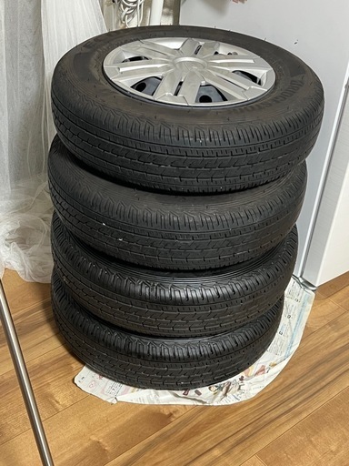 22年製　新車外し】145/80R12 ダイハツ純正タイヤホイールセット　4本