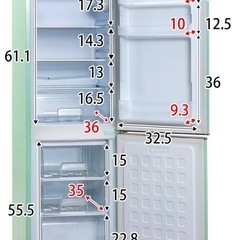 8/14引き取り可能な方に7000円にします【完売商品】レトロデザイン家電シリーズ　冷蔵庫の画像