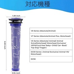 Dyson Vシリーズ フィルター3個セット プレフィルターの画像