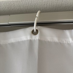 シャワーカーテン　フック付きの画像