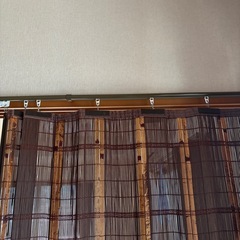バンブーカーテンブラウンレール付き2枚セットの画像