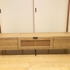 テレビ台　テレビボード　ラタン調　北欧
の画像
