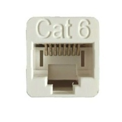 新品Cat 6 LAN ケーブルコネクタ ホワイト コネクタケーブル中継コネクタの画像