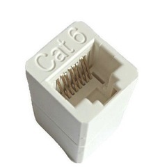 新品Cat 6 LAN ケーブルコネクタ ホワイト コネクタケーブル中継コネクタの画像