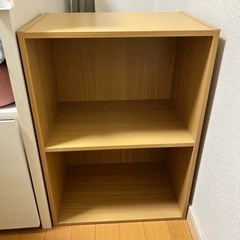 カラーボックス 棚 2段 バスケット付きの画像