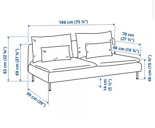 8月いっぱいまでIKEA3人掛けソファ