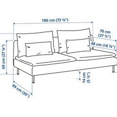 IKEA3人掛けソファの画像