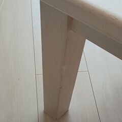 こたつ120cm アルダー材無垢白塗り 引き取り限定の画像