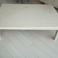 こたつ120cm アルダー材無垢白塗り 引き取り限定の画像