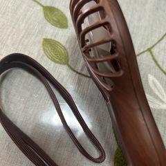 木目調小型ハンディーファンの画像