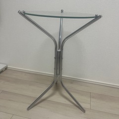 ガラス　韓国風　 ミニテーブル【美品】の画像