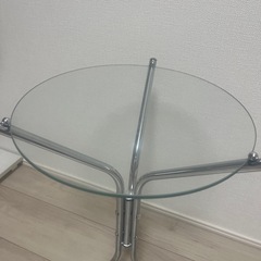 ガラス　韓国風　 ミニテーブル【美品】の画像