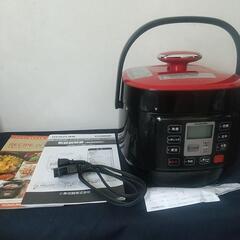 極美品 KOIZUMI マイコン電気圧力鍋 赤黒の画像