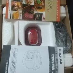 極美品 KOIZUMI マイコン電気圧力鍋 赤黒の画像