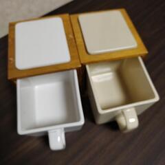 陶器製  調味料入れ の画像