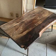 コーヒーテーブル　ローテーブル　無垢の画像