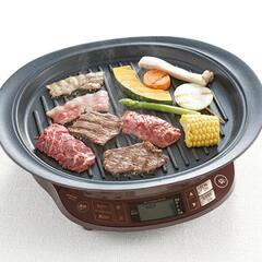 
【早いもの勝ち】IHグリルなべ コイズミ  小泉成器 使い方は4通り料理 揚げ物 カレー 餃子 お好み焼き 焼き肉 ガラストップ タイマー機能 なべ 波型プレート 1400W IH調理器 KOIZUMI KIH-1410/Rの画像