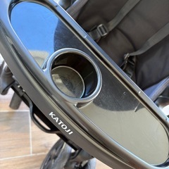 [美品]二人乗りベビーカー カトージ 二人でゴーDX デニムの画像