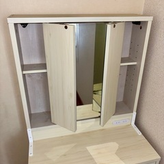 三面鏡 椅子付き ドレッサーの画像