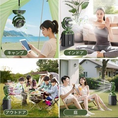 【商談成立しました】扇風機　ミストファン　キャンプ　サーキュレーターLEDライトの画像