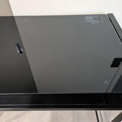 ニトリ ガラスデスク ブラック 美品 の画像