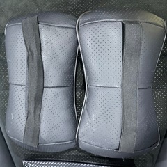 レクサス　シートベルトパッド　2個　ヘッドレスト　２個　牛革の画像