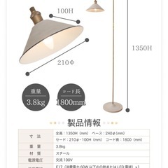 【Ampoule】 フロアライトの画像