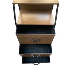 美品 ビーカム 収納家具 3段 スリム チェスト サイドボード の画像