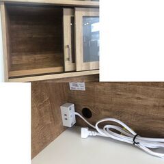 【ジ485】ほぼ未使用☆食器棚 キッチンボード オシャレ(ma)の画像
