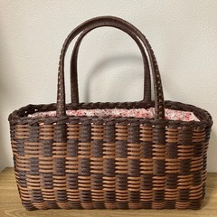新品未使用✩*ﾟハンドメイド　カゴバック　　の画像