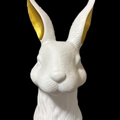 【希少美品】BUTLERS 10213726 バトラーズ　レジン製のラビットヘッド　ドイツ　インテリア　オブジェ　 縁起物 置物の画像