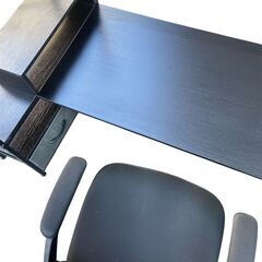 ローデスク パソコンデスク ロータイプ 引き出し付き モニター台付き ゲーミングデスク チェア付きの画像