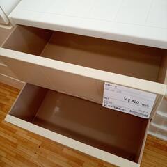 【リユースのサカイ八街店】★ジモティ割あり★ 収納ケース　ホワイト　ベージュ系　クリーニング済　YJ7069の画像