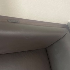 ニトリ　合皮黒ソファ　コンセント付きの画像