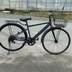 スポーツサイクリング自転車 27インチ まっマットグレーの画像