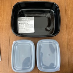 ホーロー製　角型保存容器　　３個組の画像