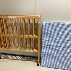 ミニベビーベッド【町田市再生家具】　251284の画像