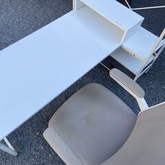ローデスク パソコンデスク ロータイプ 引き出し付き モニター台付き ゲーミングデスク チェア付きの画像