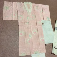薄ピンク花模様半襦袢の画像
