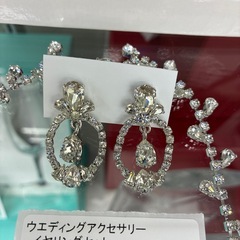 リユースのサカイ東金店　ウエディングアクセサリー　イヤリングセット（ラインストーン）　TJ13540の画像