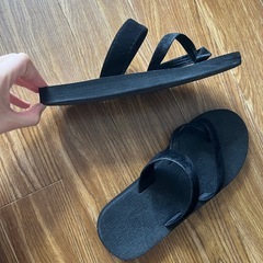 25.5cm サンダル　黒の画像