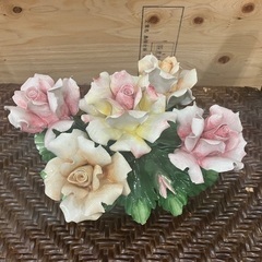陶花  カポディモンテ バラ イタリア製 【D14】の画像
